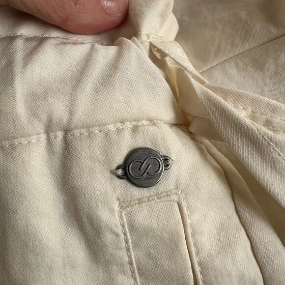 Calia by Carrie Underwood Butter Yellow Paperbag Wrap Skort Shorts Small - Picture 4 of 5